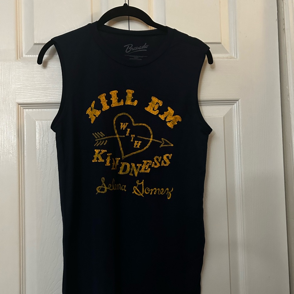 Selena Gomez - Black Sleeveless Graphic Tee size M